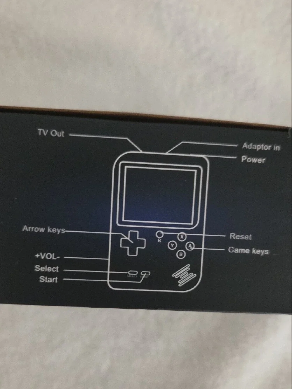 Portable Handheld Game Console - Black Slim Design